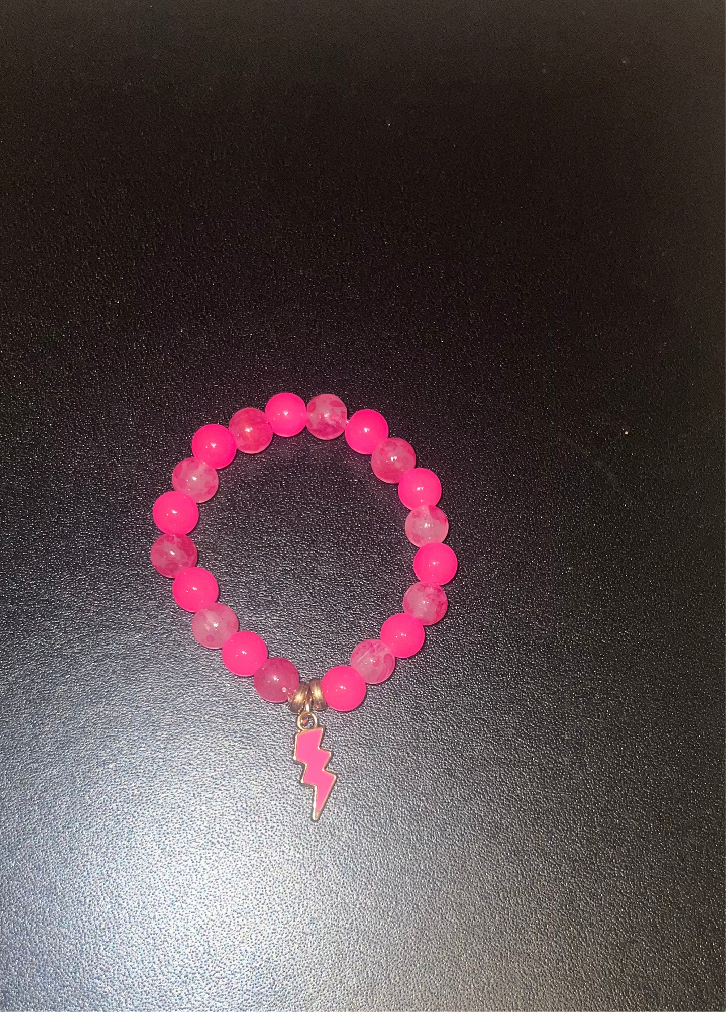 Pink lightning blot bracelet