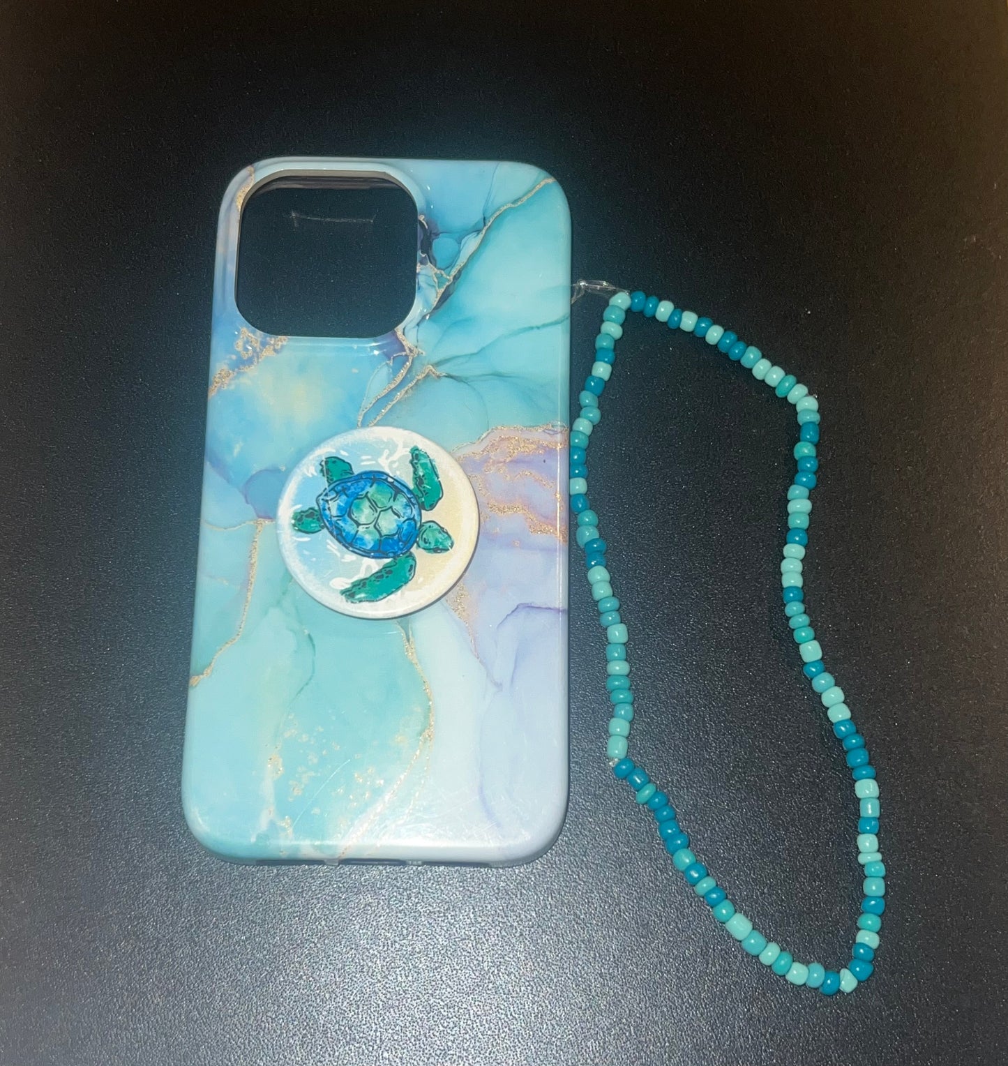 Seagreen phone charm