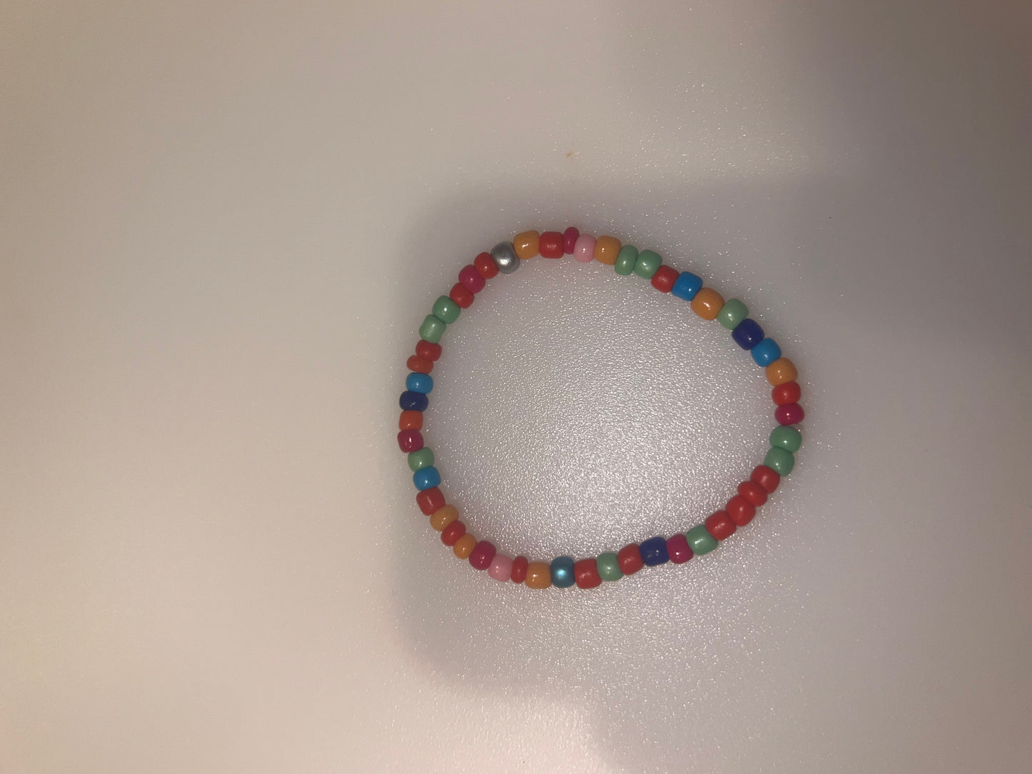 Rainbow seed bead bracelet